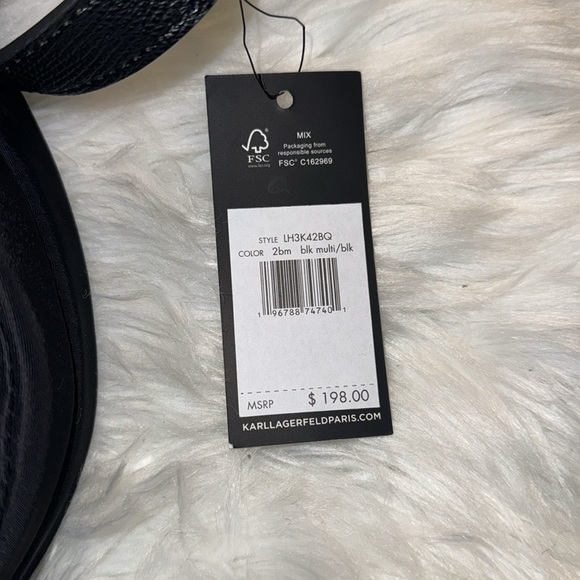 Karl Lagerfeld Paris Maybelle Collection Graffiti In Paris Backpack Black NWT - Picture 13 of 13